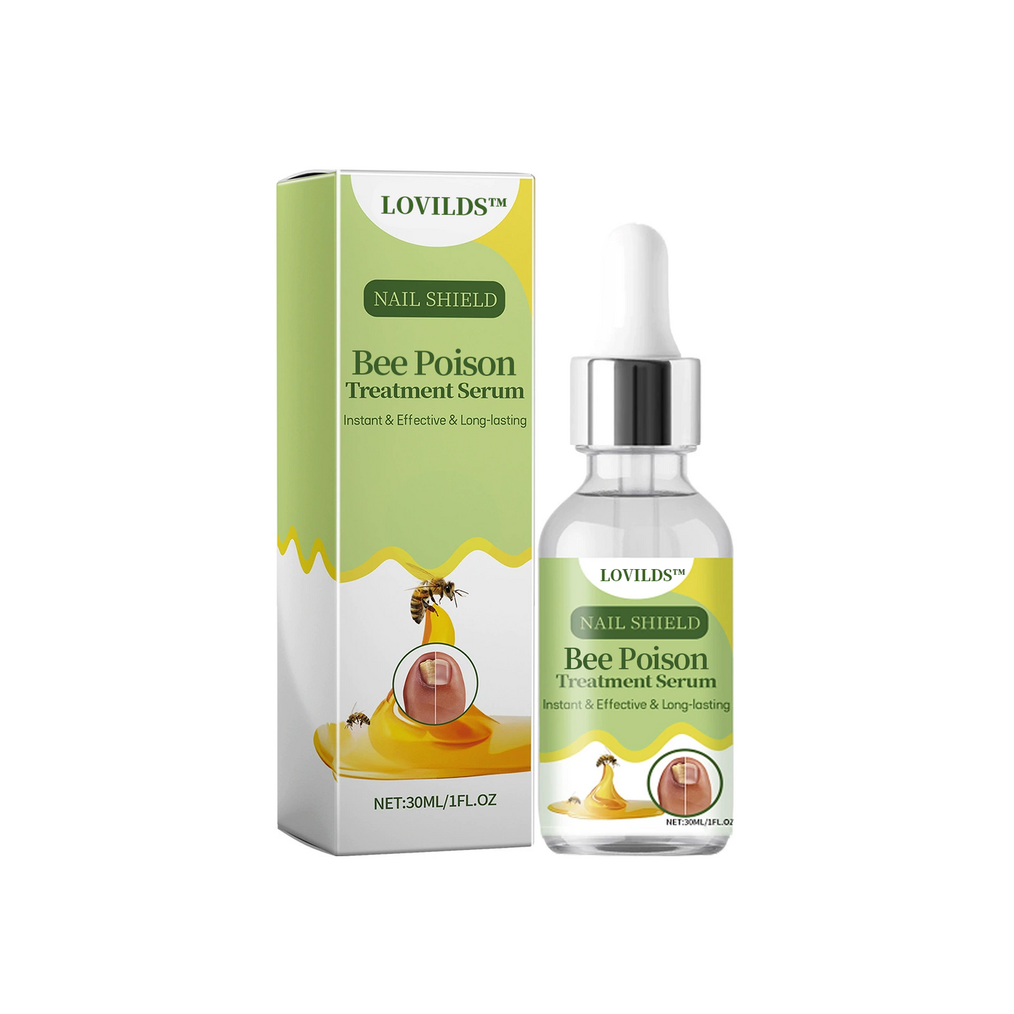 (🔥LAST DAY SALE-82% OFF) LOVILDS™ Nail Fungus Bee Poison Treatment Serum