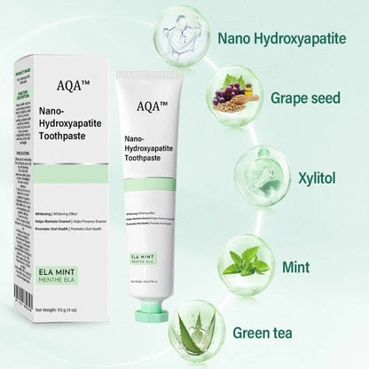 ✅Official Store | AQA™ Fluoride-Free Nano Hydroxyapatite Toothpaste 🦷Obtain American Dental Association (ADA) Certification(Helps remineralize teeth, repair cavities, treat periodontitis and mouth ulcers, and restore gum recession)